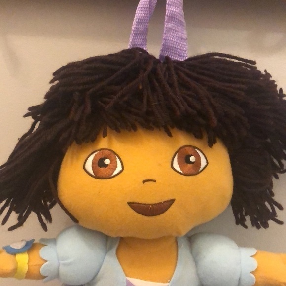 Dora the Explorer Backpack Blue Sparkle Ballerina Plush Zipper Back 2005 - Picture 2 of 12